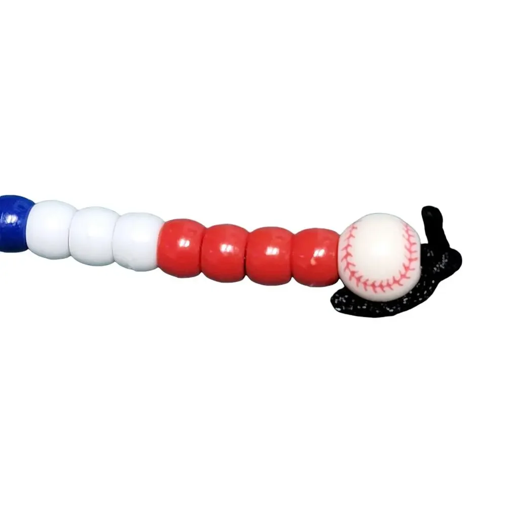 Baseball Keychain Red Blue‎ White MLB NCAA Sports Fan Mom Dad Parent Handmade